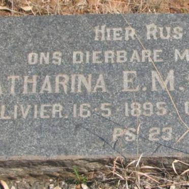 OLIVIER Catharina E.M. nee OLIVIER 1895-1962