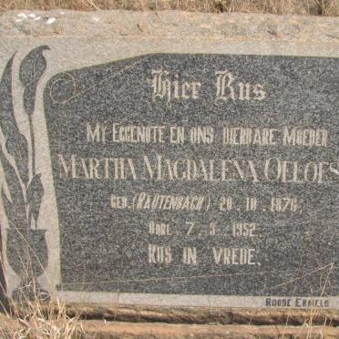 OELOFSE Martha Magdalena nee RAUTENBACH 1876-1952