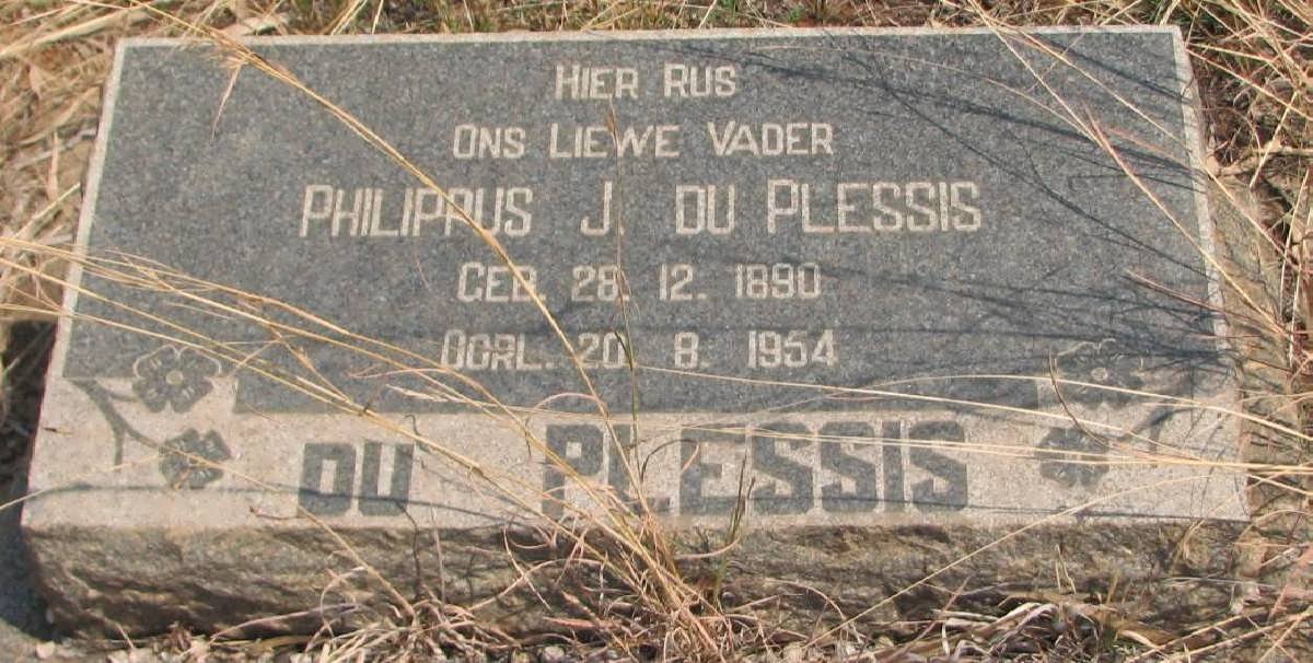 PLESSIS Philippus J., du 1890-1954