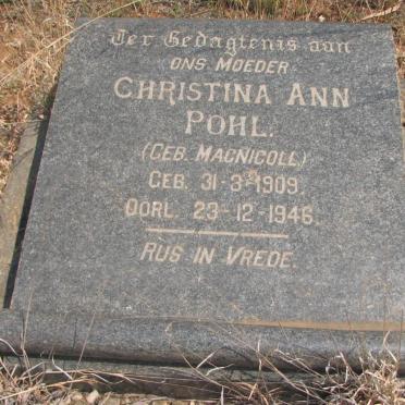 POHL Christina Ann nee MACNICOLL 1909 -1946