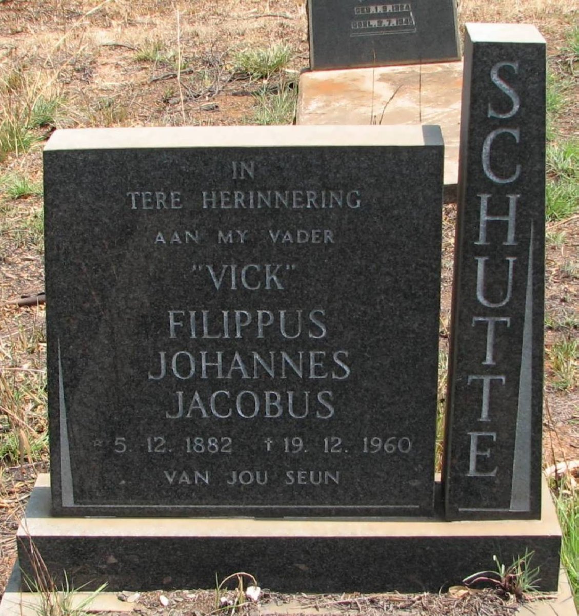 SCHUTTE Filippus Johannes Jacobus 1882-1960
