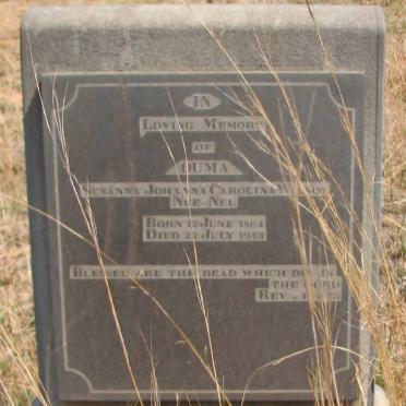 WILSON Susanna Johanna Carolina nee NEL 1864-1913