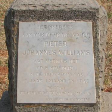 WILLIAMS Pieter Johannes -1949