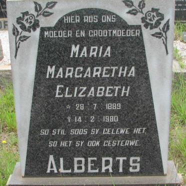 ALBERTS Maria Margaretha Elizabeth 1889-1980