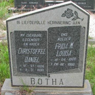 BOTHA Christoffel Daniel 1906-1990 &amp; Frida M. Louisa 1908-1998