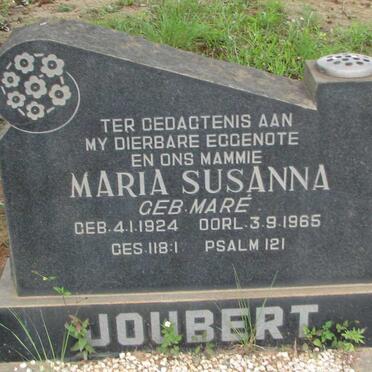 JOUBERT Maria Susanna nee  MARE 1924-1965