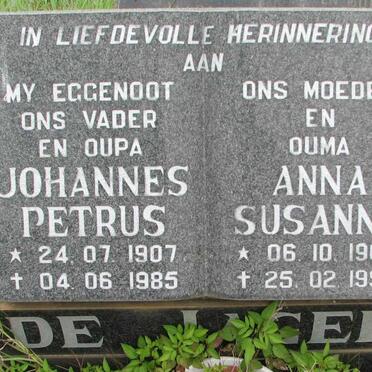 JAGER Johannes Petrus, de 1907-1985 &amp; Anna Susanna 1906-1990