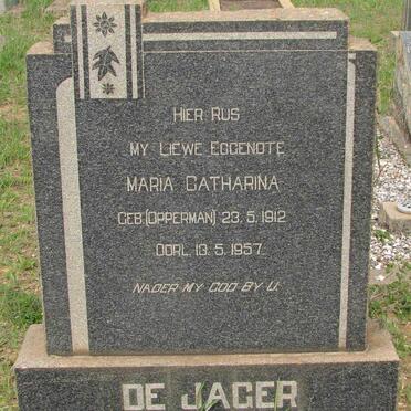 JAGER Maria Catharina, de nee OPPERMAN 1912-1957