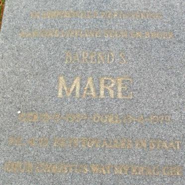 MARÉ Barend S. 1955-1979