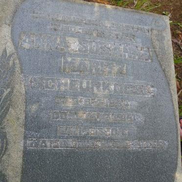 MARITZ Anna Susanna nee SCHEURKOGEL 1894-1915
