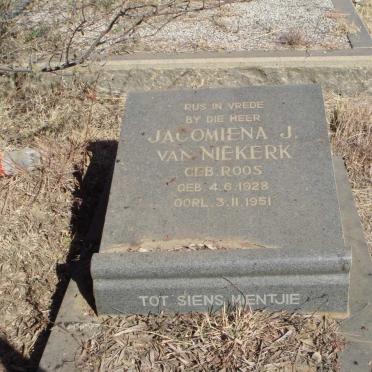 NIEKERK Jacomiena J., van nee Roos 1928-1951