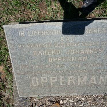 OPPERMAN Barend Johannes 1900-1959