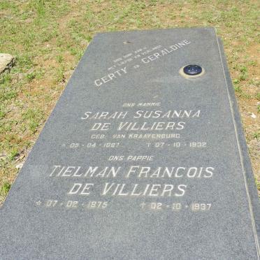 VILLIERS Tielman Francois, de 1875-1937 &amp; Sarah Susanna VAN KRAAYENBURG 1887-1932