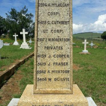 Memorial in memory of Gordon Highlanders 2nd Battalion