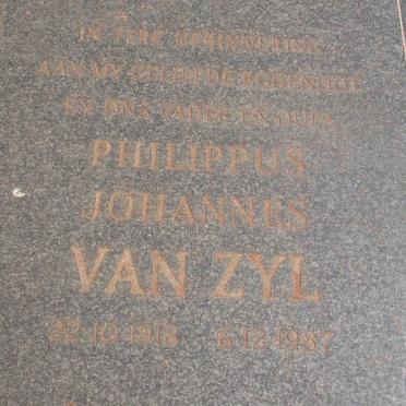 ZYL Philippus Johannes, van 1918-1987