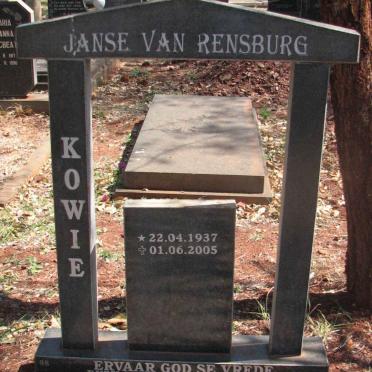 RENSBURG Kowie, Janse van 1937-2005