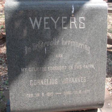 WEYERS Cornelius Johannes 1910-1971