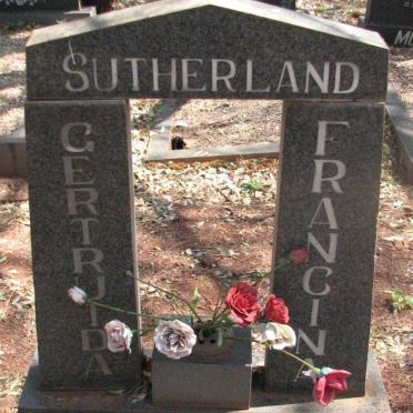 SUTHERLAND Gertruida Francina 1958-1980