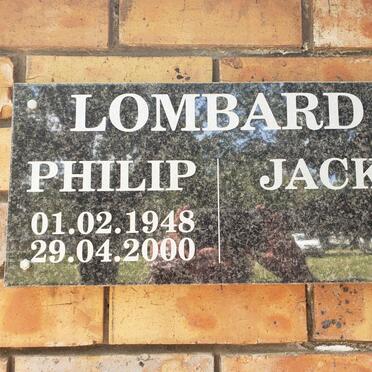 LOMBARD Philip 1948-2000 &amp; Jack