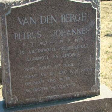 BERGH Petrus Johannes, van den 1907-1959
