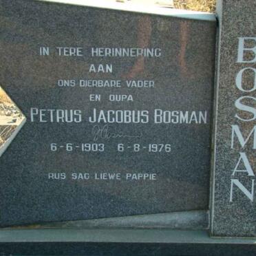 BOSMAN Petrus Jacobus 1903-1976