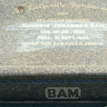 BAM Hendrik Johannes 1864-1948