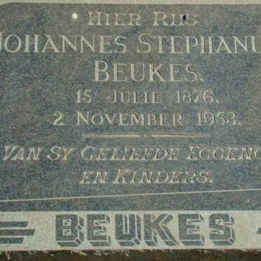 BEUKES Johannes Stephanus 1876-1953
