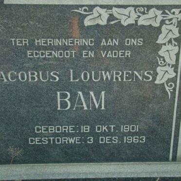BAM Jacobus Louwrens 1901-1963