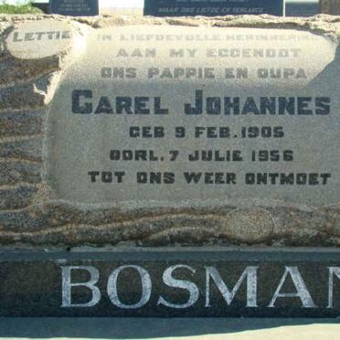 BOSMAN Carel Johannes 1905-1956