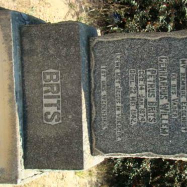 BRITS Gerhardus Willem Petrus 1874-1942