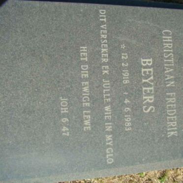 BEYERS Christiaan Frederik 1918-1983