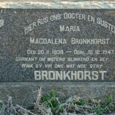 BRONKHORST Maria Magdalena 1930-1947