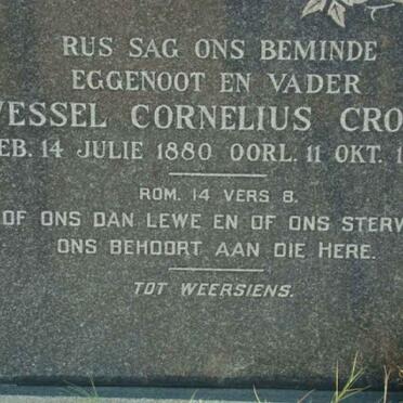 CRONJE Wessel Cornelius 1880-1943