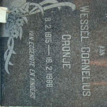 CRONJE Wessel Cornelius 1915-1988