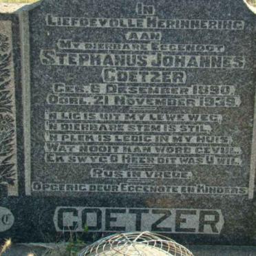 COETZER Stephanus Johannes 1890-1939