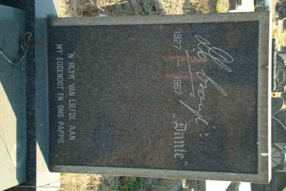 CRONJE D.  1927-1967