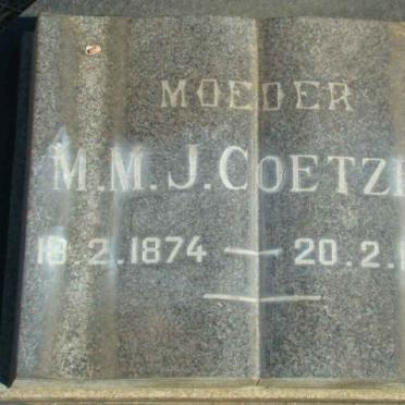 COETZER M.M. 1874-1961