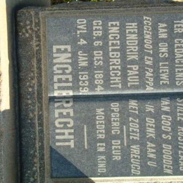 ENGELBRECHT Hendrik Paul 1884-1939