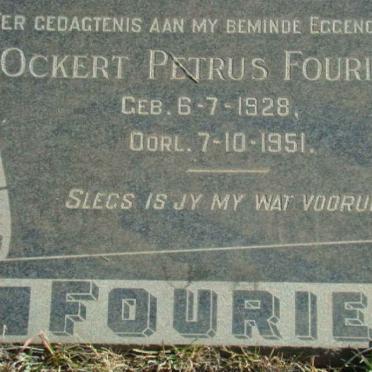 FOURIE Ockert Petrus 1928-1951