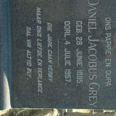 GREY Daniel Jacobus 1885-1957