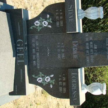 GEEL Steve 1963-1987 &amp; Lourensa 1965-1987 :: GEEL Dirkie 1987-1987