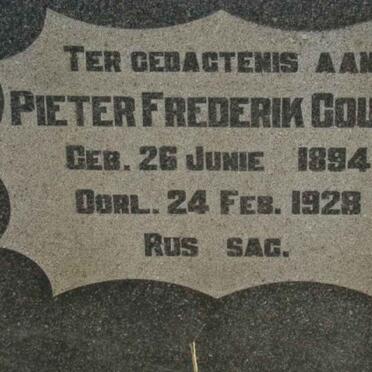 GOUWS Pieter Frederik 1894-1928