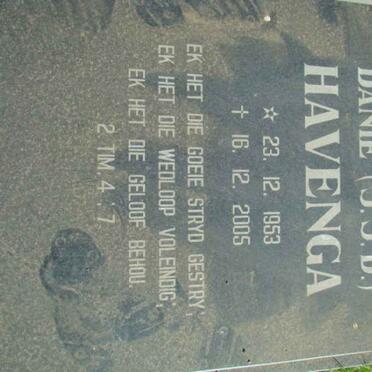 HAVENGA J.J.D. 1953-2005