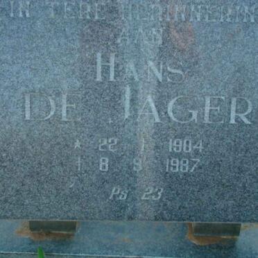 JAGER Hans, de 1904-1987