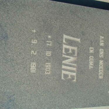 JOUBERT Lenie 1903-1981