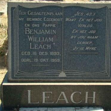 LEACH Benjamin William 1893-1959
