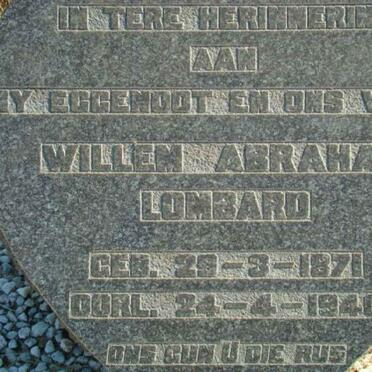 LOMBARD Willem Abraham 1871-1940
