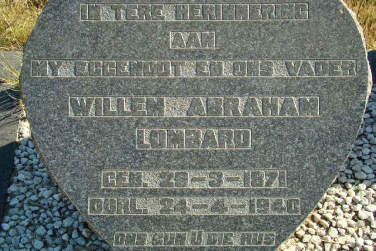 LOMBARD Willem Abraham 1871-1940