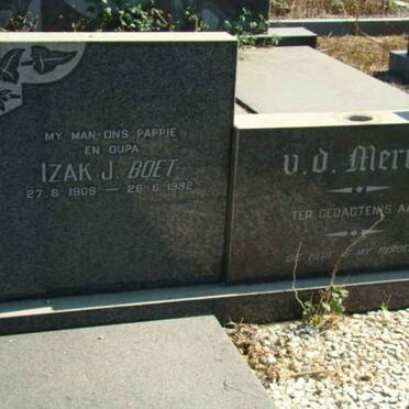 MERWE Izak J., van der 1909-1982