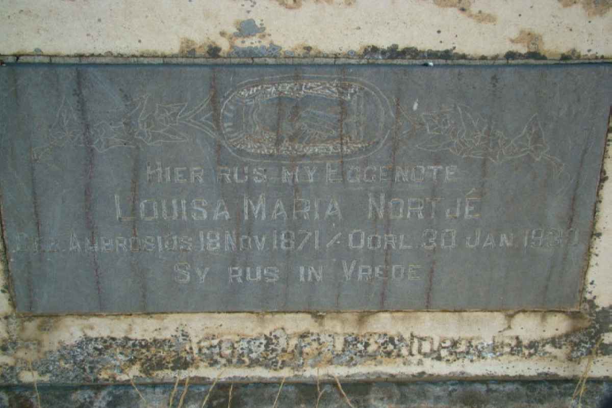NORTJE Louisa Maria 1871-1930